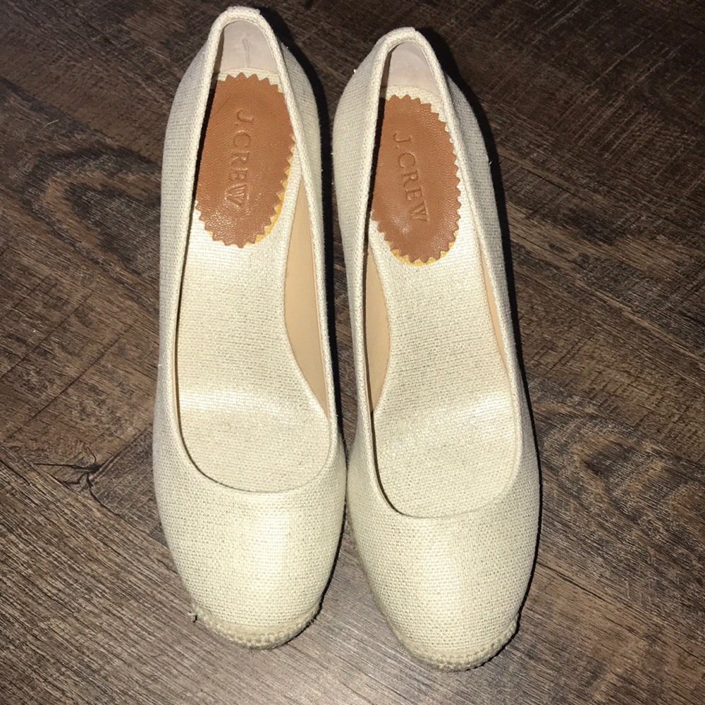 J.crew espadrille closed toe wedges